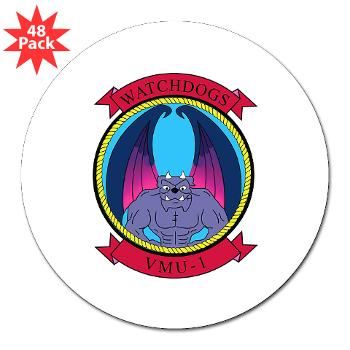 MUAVS1 - M01 - 01 - Marine Unmanned Aerial Vehicle Sqdrn 1 - 3" Lapel Sticker (48 pk) - Click Image to Close